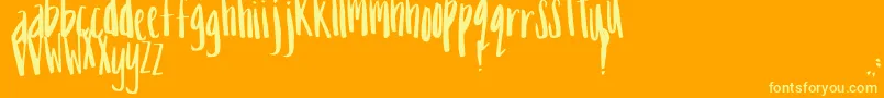 MixTumble Font – Yellow Fonts on Orange Background