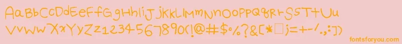 BattyGirl Font – Orange Fonts on Pink Background