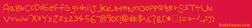 BattyGirl Font – Orange Fonts on Red Background