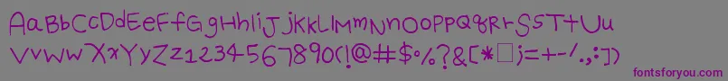 More about BattyGirl Font BattyGirl Font – Purple Fonts on Gray Background