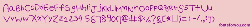 BattyGirl Font – Purple Fonts on Pink Background