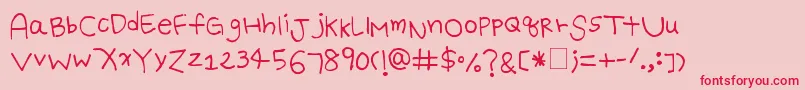 BattyGirl Font – Red Fonts on Pink Background