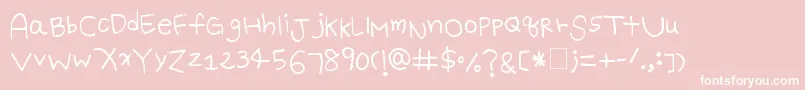 BattyGirl Font – White Fonts on Pink Background