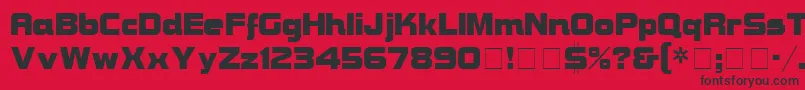 BravuraDisplaySsi Font – Black Fonts on Red Background