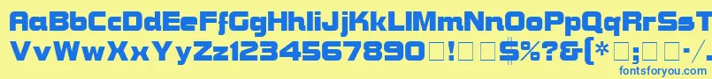 BravuraDisplaySsi Font – Blue Fonts on Yellow Background