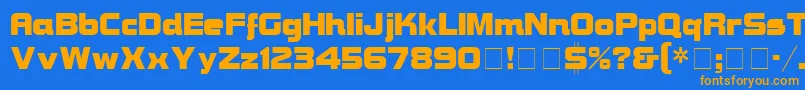 BravuraDisplaySsi Font – Orange Fonts on Blue Background