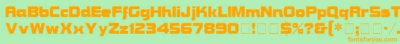 BravuraDisplaySsi Font – Orange Fonts on Green Background