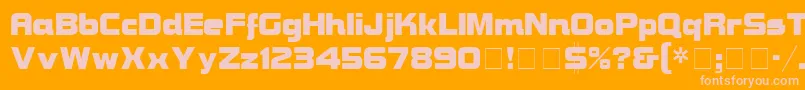 BravuraDisplaySsi Font – Pink Fonts on Orange Background