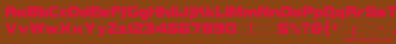 フォントBravuraDisplaySsi – 赤い文字が茶色の背景にあります。