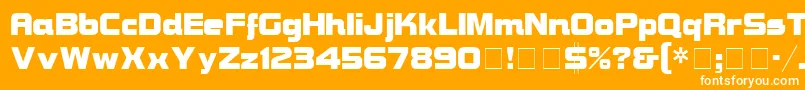 BravuraDisplaySsi Font – White Fonts on Orange Background