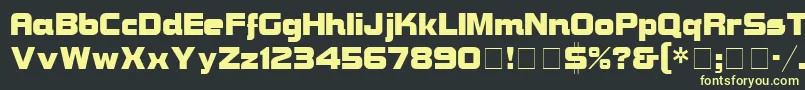 BravuraDisplaySsi Font – Yellow Fonts on Black Background