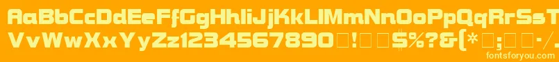 BravuraDisplaySsi Font – Yellow Fonts on Orange Background