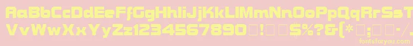 BravuraDisplaySsi Font – Yellow Fonts on Pink Background