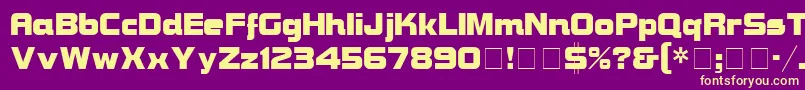BravuraDisplaySsi Font – Yellow Fonts on Purple Background