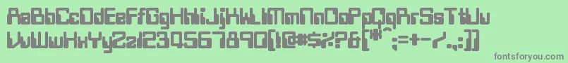 TwobitBold Font – Gray Fonts on Green Background