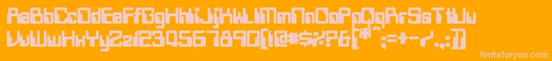 TwobitBold Font – Pink Fonts on Orange Background