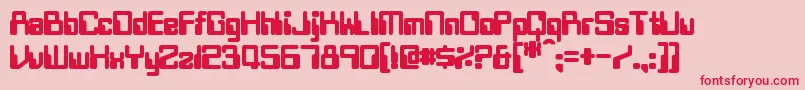 TwobitBold Font – Red Fonts on Pink Background