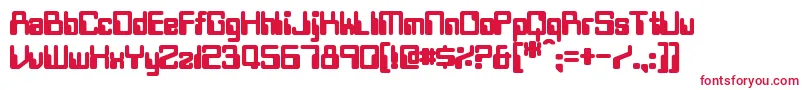 TwobitBold-fontti – punaiset fontit valkoisella taustalla