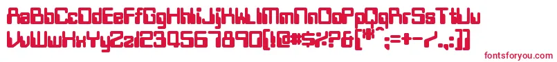 フォントTwobitBold – 赤い文字