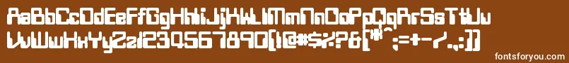 TwobitBold Font – White Fonts on Brown Background