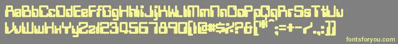 TwobitBold-fontti – keltaiset fontit harmaalla taustalla