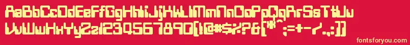 TwobitBold Font – Yellow Fonts on Red Background