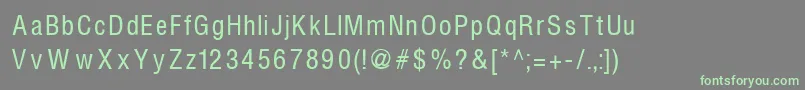 Шрифт HelvcondencedRegular – зелёные шрифты на сером фоне