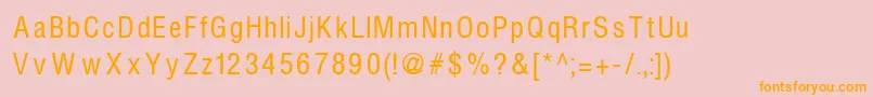 HelvcondencedRegular Font – Orange Fonts on Pink Background