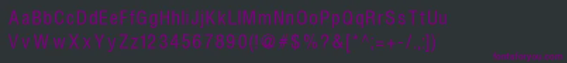 Czcionka HelvcondencedRegular – fioletowe czcionki na czarnym tle