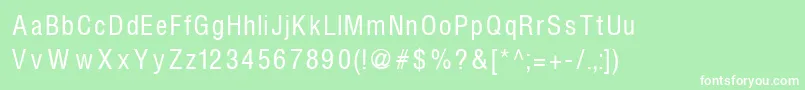 HelvcondencedRegular Font – White Fonts on Green Background