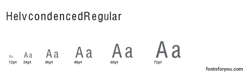HelvcondencedRegular Font Sizes