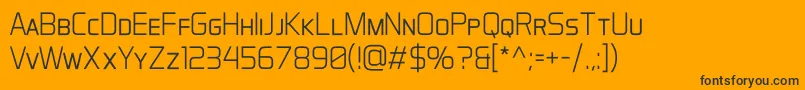 AeroMaticsDisplayLight Font – Black Fonts on Orange Background