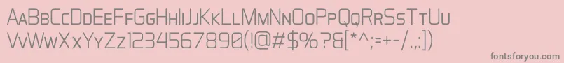 AeroMaticsDisplayLight Font – Gray Fonts on Pink Background