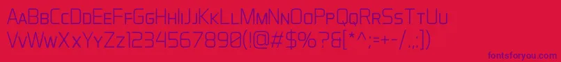 Шрифт AeroMaticsDisplayLight – фиолетовые шрифты на красном фоне