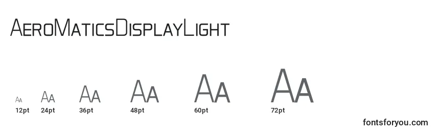 Размеры шрифта AeroMaticsDisplayLight