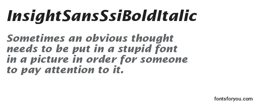 InsightSansSsiBoldItalic-fontti