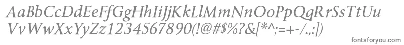 ByingtonrgItalic Font – Gray Fonts on White Background