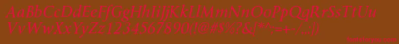 Шрифт ByingtonrgItalic – красные шрифты на коричневом фоне