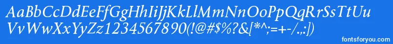 ByingtonrgItalic Font – White Fonts on Blue Background