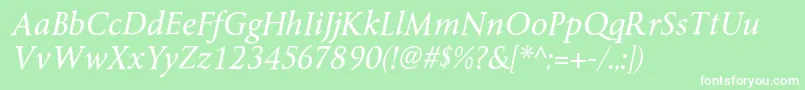 ByingtonrgItalic Font – White Fonts on Green Background