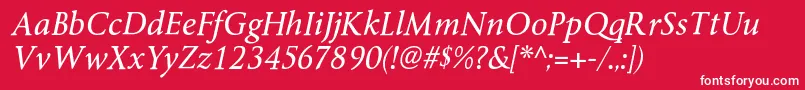 ByingtonrgItalic Font – White Fonts on Red Background