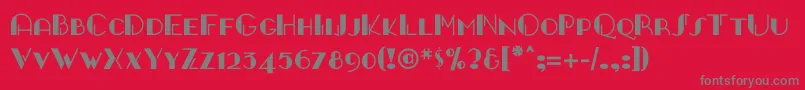 Gangueouais Font – Gray Fonts on Red Background