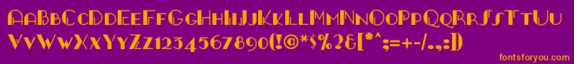 Gangueouais Font – Orange Fonts on Purple Background