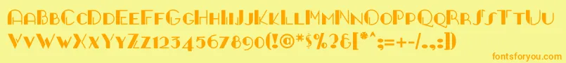 Gangueouais Font – Orange Fonts on Yellow Background