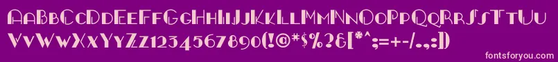 Gangueouais Font – Pink Fonts on Purple Background