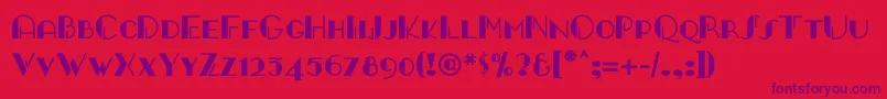 Gangueouais Font – Purple Fonts on Red Background