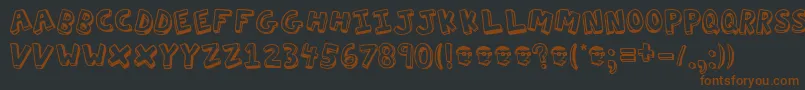 ActionJackson Font – Brown Fonts on Black Background