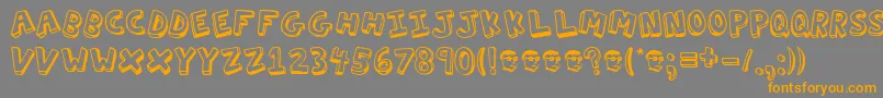 ActionJackson Font – Orange Fonts on Gray Background