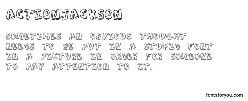 Przegląd czcionki ActionJackson