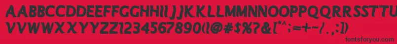 Manolete Font – Black Fonts on Red Background